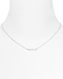 You can't go wrong with this sweetly styled sterling silver necklace from Gorjana, accented by a bar pendant. Think of adding it as a touch of solo simplicity. You can't go wrong with this sweetly styled sterling silver necklace from Gorjana, accented by a bar pendant. Think of adding it as a touch of solo simplicity.