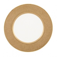 A scintillating band adorns the perimeter of this alluring plate, sprinkled with gold dust for dramatic effect, and crafted with a classic shape that suits all your formal presentations. A scintillating band adorns the perimeter of this alluring plate, sprinkled with gold dust for dramatic effect, and crafted with a classic shape that suits all your formal presentations.