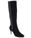 Dark and lovely. Adrienne Vittadini's Teresa tall boots put an awesome suede finishing touch on your dressy fall looks.