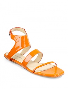 THE LOOKPatent leather toe, vamp and ankle straps Adjustable ankle strap with stud closureTHE MATERIALLeather upperLeather lining and soleORIGINMade in Italy THE LOOKPatent leather toe, vamp and ankle straps Adjustable ankle strap with stud closureTHE MATERIALLeather upperLeather lining and soleORIGINMade in Italy