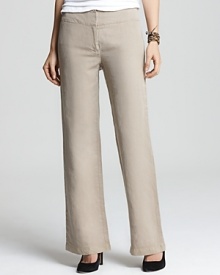 Paired with flats or statement pumps, these Eileen Fisher trousers are designed in a wide leg silhouette for effortless season-to-season wear. Paired with flats or statement pumps, these Eileen Fisher trousers are designed in a wide leg silhouette for effortless season-to-season wear.