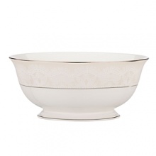 Embellished with a delicate chantilly lace design that evokes romance, whimsy and vintage wedding veils, kate spade new york's Chapel Hill serving bowl is the perfect touch for sophisticated dinner parties and holiday gatherings. Embellished with a delicate chantilly lace design that evokes romance, whimsy and vintage wedding veils, kate spade new york's Chapel Hill serving bowl is the perfect touch for sophisticated dinner parties and holiday gatherings.