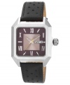 Rich colors and supple leather make this Vince Camuto watch a handsome accessory.