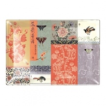 An eclectic mix of Japanese writing with floral and vine patterns beautifully juxtaposed with botanical prints, birds and butterflies. An eclectic mix of Japanese writing with floral and vine patterns beautifully juxtaposed with botanical prints, birds and butterflies.