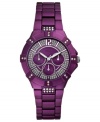 Go glam with this purple aluminum watch from GUESS!