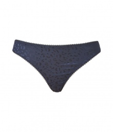 Add sultry style with this modernized animal print thong from Stella McCartney - Subtle lace trim, animal-inspired print, classic thong style - Perfect under virtually any outfit or paired with a matching bra for stylish lounging Add sultry style with this modernized animal print thong from Stella McCartney - Subtle lace trim, animal-inspired print, classic thong style - Perfect under virtually any outfit or paired with a matching bra for stylish lounging