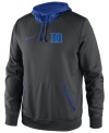 Get ready to ride out the game in the stands with this comfortable Duke Blue Devils NCAA hoodie featuring Therma-FIT fabric from Nike.