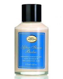 The After-Shave Balm is recommended for normal, sensitive or dry skin, and for applying during dry winter months. For optimum results: Prepare your skin with Lavender Pre-Shave Oil. Apply Lavender Shaving Cream with Shaving Brush to generate a rich warm lather, soften and lift the beard, open pores, bring sufficient water to the skin and gently exfoliate. Soothe, refresh and regenerate the skin after shaving with Lavender After-Shave Balm.Lavender Essential Oil Normal to Sensitive Skin The After-Shave Balm is recommended for normal, sensitive or dry skin, and for applying during dry winter months. For optimum results: Prepare your skin with Lavender Pre-Shave Oil. Apply Lavender Shaving Cream with Shaving Brush to generate a rich warm lather, soften and lift the beard, open pores, bring sufficient water to the skin and gently exfoliate. Soothe, refresh and regenerate the skin after shaving with Lavender After-Shave Balm.Lavender Essential Oil Normal to Sensitive Skin