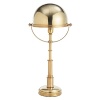 An original design and fine details distinguish this elegant lamp. A metal shade pivots for lighting versatility.