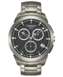 Built to last from the finest of materials, this chronograph watch from Tissot features automatic movement. Built to last from the finest of materials, this chronograph watch from Tissot features automatic movement.