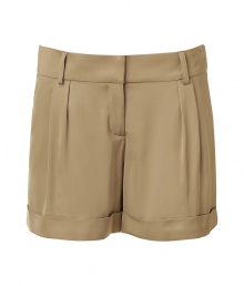 Get your spring-ready style right with these flattering pleated shorts from Tara Jarmon - Wide waistband, belt loops, pleated front, off-seam pockets, single back welt pocket, cuffed hem - Wear with a flirty blouse, wedge sandals, and a statement satchel Get your spring-ready style right with these flattering pleated shorts from Tara Jarmon - Wide waistband, belt loops, pleated front, off-seam pockets, single back welt pocket, cuffed hem - Wear with a flirty blouse, wedge sandals, and a statement satchel
