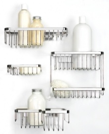 Finally, organization that fits your space! Polished ultra-strong silicone glue keeps the Easy Lock Pro Medium Combo Basket secured to the wall for an organization system you can customize to fit your bath or shower. Featuring polished stainless steel for a clean look. Easy installation. Finally, organization that fits your space! Polished ultra-strong silicone glue keeps the Easy Lock Pro Medium Combo Basket secured to the wall for an organization system you can customize to fit your bath or shower. Featuring polished stainless steel for a clean look. Easy installation.