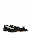 A signature piece for every fashion-lover, these Repetto classic ballet flats are simply a ladylike must-have - Classic leather ballet flat with bow detail at toe - Style with a full skirt, a tie neck blouse, and a cashmere cardigan