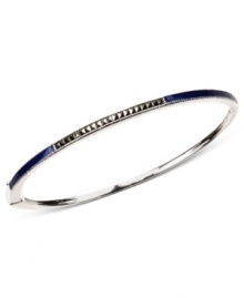 Beautiful in blue. Judith Jack's bangle bracelet is crafted from sterling silver and blue enamel with marcasite (3/4 ct. t.w.) lending a bit of an edge. Approximate diameter: 2-1/2 inches. Beautiful in blue. Judith Jack's bangle bracelet is crafted from sterling silver and blue enamel with marcasite (3/4 ct. t.w.) lending a bit of an edge. Approximate diameter: 2-1/2 inches.