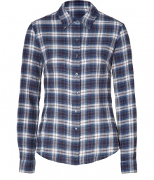Garment dyed with extra softener for that perfectly worn-in feel, James Perses plaid shirt is an effortless cool choice for casual looks - Classic collar, long sleeves, buttoned cuffs, button-down front - Relaxed fit - Wear with tissue tanks and favorite skinnies Garment dyed with extra softener for that perfectly worn-in feel, James Perses plaid shirt is an effortless cool choice for casual looks - Classic collar, long sleeves, buttoned cuffs, button-down front - Relaxed fit - Wear with tissue tanks and favorite skinnies