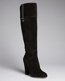Joan & David gives you tall platform boots dressed up in suede with elegant leather side tab details. Thanks to wearable platforms, you will be in walkable high style all day. Joan & David gives you tall platform boots dressed up in suede with elegant leather side tab details. Thanks to wearable platforms, you will be in walkable high style all day.