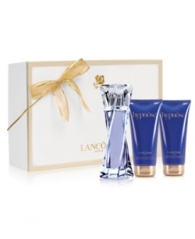 Hypnôse will draw you into a world of seduction with its captivating notes. It's a statement of sensuality whose notes are intimately blended. Passion flower, vanilla and warm vetiver are combined to create a deeply lingering and captivating scent collection. Gift set contains: Hypnôse will draw you into a world of seduction with its captivating notes. It's a statement of sensuality whose notes are intimately blended. Passion flower, vanilla and warm vetiver are combined to create a deeply lingering and captivating scent collection. Gift set contains: