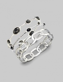 From the Rock Candy® Collection. Rich, faceted black onyx stones in various sizes set in sterling silver. Black onyxSterling silverDiameter, about 2½Slip-on styleImported Please note: Bracelets sold separately. From the Rock Candy® Collection. Rich, faceted black onyx stones in various sizes set in sterling silver. Black onyxSterling silverDiameter, about 2½Slip-on styleImported Please note: Bracelets sold separately.
