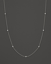 Faceted diamond stations on a sterling silver chain. By Ippolita. Faceted diamond stations on a sterling silver chain. By Ippolita.