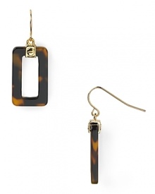 Tap into '70's-inspired elegance with this pair of Lauren Ralph Lauren drop earrings, which flaunts retro allure with tortoiseshell accents. Tap into '70's-inspired elegance with this pair of Lauren Ralph Lauren drop earrings, which flaunts retro allure with tortoiseshell accents.