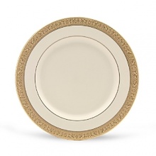 An exquisite gold inlay makes this pattern sophisticated enough for an elegant banquet and inviting enough for a romantic soiree. An exquisite gold inlay makes this pattern sophisticated enough for an elegant banquet and inviting enough for a romantic soiree.