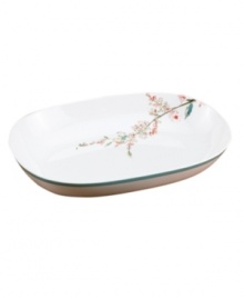 Make every meal sing with the bright watercolor-inspired birds and florals that adorn this Chirp serving bowl. Built for lasting luster and strength in dishwasher- and microwave-safe bone china from Lenox Simply Fine. Qualifies for Rebate Make every meal sing with the bright watercolor-inspired birds and florals that adorn this Chirp serving bowl. Built for lasting luster and strength in dishwasher- and microwave-safe bone china from Lenox Simply Fine. Qualifies for Rebate