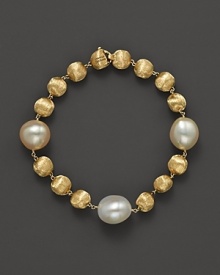 Softly-hued freshwater pearls mingle with textured beads of 18K yellow gold. Exclusively at Bloomingdale's from the Marco Bicego Africa Pearl Collection. Softly-hued freshwater pearls mingle with textured beads of 18K yellow gold. Exclusively at Bloomingdale's from the Marco Bicego Africa Pearl Collection.