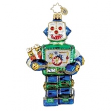 A festive robot brings Christmas cheer to your tree. A festive robot brings Christmas cheer to your tree.