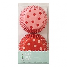Playful polka dots pop across these sweet, chic red-and-pink cupcake cases from Meri Meri. Perfect for birthdays, Valentine's Day and other occasions. Playful polka dots pop across these sweet, chic red-and-pink cupcake cases from Meri Meri. Perfect for birthdays, Valentine's Day and other occasions.