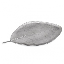 The whimsical beauty of these polished aluminum trays relies on the seamless mixture of organic form and modern material, a signature of American metal designer Michael Aram. The sizes of the leaf trays are: large (shown top) - 17x10, medium (shown bottom right) - 11x8, small (shown bottom left) - 7.75x5.5. The whimsical beauty of these polished aluminum trays relies on the seamless mixture of organic form and modern material, a signature of American metal designer Michael Aram. The sizes of the leaf trays are: large (shown top) - 17x10, medium (shown bottom right) - 11x8, small (shown bottom left) - 7.75x5.5.