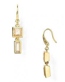 Versatile and shapely. MICHAEL Michael Kors' geometric gold drops are an easy day-to-day option. Put these jewels into your seven-day rotation, paired with everything from daytime denim to sultry evening looks. Versatile and shapely. MICHAEL Michael Kors' geometric gold drops are an easy day-to-day option. Put these jewels into your seven-day rotation, paired with everything from daytime denim to sultry evening looks.