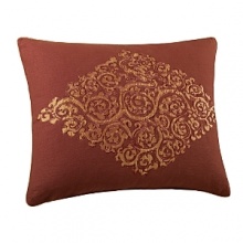 The national emblem of Tibet, Comfort combines with elegance to create modern luxury in Natori's Snow Lion. The colors of saffron and curry with olive accents textured cotton with suilk dupioni appliqué; embroidered and quiet geometric prints make this ensemble irresistible for today's living. The national emblem of Tibet, Comfort combines with elegance to create modern luxury in Natori's Snow Lion. The colors of saffron and curry with olive accents textured cotton with suilk dupioni appliqué; embroidered and quiet geometric prints make this ensemble irresistible for today's living.