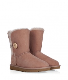A stylish twist on a venerable classic, the UGG Australia Bailey Button boot is a welcome addition to your cold weather casual wardrobe - Crafted from twin-faced sheepskin, exposed seams, reinforced heel, traction outsole, signature UGG label, wooden button with elastic band closure, fleece-lined for superior warmth and comfort - Traditional mid-calf height - Truly versatile, perfect for pairing with everything from skinny jeans to yoga pants to miniskirts A stylish twist on a venerable classic, the UGG Australia Bailey Button boot is a welcome addition to your cold weather casual wardrobe - Crafted from twin-faced sheepskin, exposed seams, reinforced heel, traction outsole, signature UGG label, wooden button with elastic band closure, fleece-lined for superior warmth and comfort - Traditional mid-calf height - Truly versatile, perfect for pairing with everything from skinny jeans to yoga pants to miniskirts