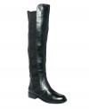 Stretch your style to brave new heights. The Basta over-the-knee boots by Report feature over a foot of soft leather that stretches to fit your leg with gore inserts.