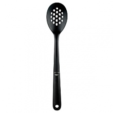 This sturdy slotted spoon from OXO makes a great addition to any chef's toolbox. This sturdy slotted spoon from OXO makes a great addition to any chef's toolbox.