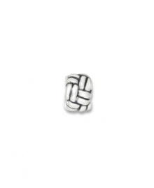Woven sterling silver creates a sophisticated pattern on this lovely bead. Donatella is a playful collection of charm bracelets and necklaces that can be personalized to suit your style! Available exclusively at Macy's. Woven sterling silver creates a sophisticated pattern on this lovely bead. Donatella is a playful collection of charm bracelets and necklaces that can be personalized to suit your style! Available exclusively at Macy's.