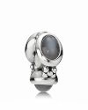 PANDORA's sterling silver and grey moonstone charm adds cool tones to your bracelet.