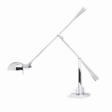This sculptural, elegant and poised design pivots 350º at the base. A full-range dimmer switch allows for a controlled light source. This sculptural, elegant and poised design pivots 350º at the base. A full-range dimmer switch allows for a controlled light source.