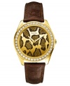Hear the call of the wild with this fiercely designed leather watch from GUESS.