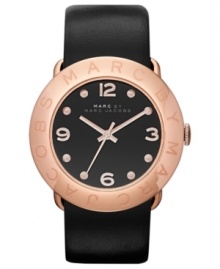 Lend a look of rosy loveliness with this Marc by Marc Jacobs watch. Lend a look of rosy loveliness with this Marc by Marc Jacobs watch.