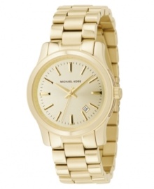 Add a little sunshine to your style with this gorgeous watch by Michael Kors. Add a little sunshine to your style with this gorgeous watch by Michael Kors.