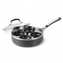 A nonstick surface and fantastic heat distribution earn this Simply Calphalon Nonstick egg poacher & lid a spot in your kitchen.