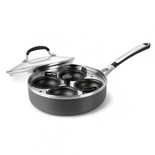 A nonstick surface and fantastic heat distribution earn this Simply Calphalon Nonstick egg poacher & lid a spot in your kitchen. A nonstick surface and fantastic heat distribution earn this Simply Calphalon Nonstick egg poacher & lid a spot in your kitchen.