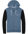 A slim fit and a warm fleece design give this Volcom hoodie its cozy style.
