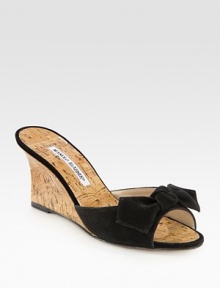Natural cork wedge with a suede upper and bow adornment. Cork-covered wedge, 2¾ (70mm)Suede and natural cork upperBuffed leather soleMade in ItalyOUR FIT MODEL RECOMMENDS ordering one half size up as this style runs small. Natural cork wedge with a suede upper and bow adornment. Cork-covered wedge, 2¾ (70mm)Suede and natural cork upperBuffed leather soleMade in ItalyOUR FIT MODEL RECOMMENDS ordering one half size up as this style runs small.