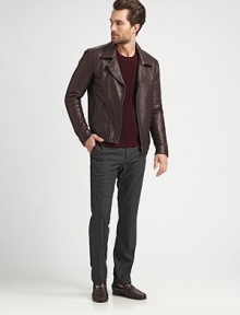 Italian tweed lends a touch of right-now style to this classic style. Hook-and-eye closureZip flySlash pocketsBack waist dartsBack welt pocketsInseam, about 3430% wool/23% polyester/22% acrylic/15% viscose/8% silk/2% elastaneDry cleanImported of Italian fabric