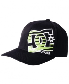 Under the neon lights. Set yourself up for star status with this graphic hat from DC Shoes.
