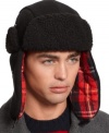Comfortable and classic, this American Rag trapper hat will keep you warm all winter long.