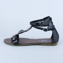 Carrini Danelle Stone Open Toe T-Strap Sandal Carrini Danelle Stone Open Toe T-Strap Sandal