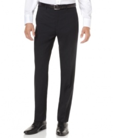This sophisticated flat front pant offers a subtle style and a comfortable feel. This sophisticated flat front pant offers a subtle style and a comfortable feel.